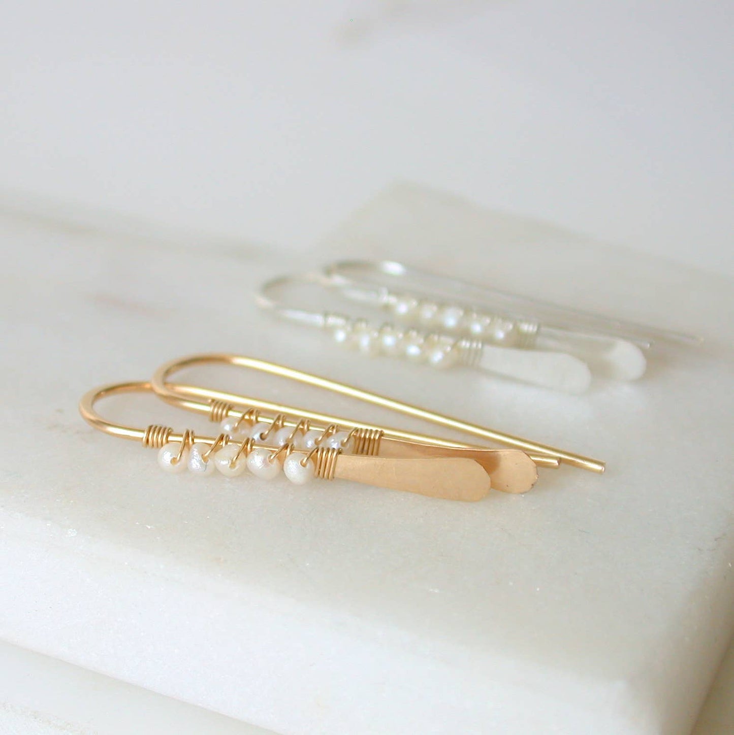 Gemstone Wrapped Petite Threaders