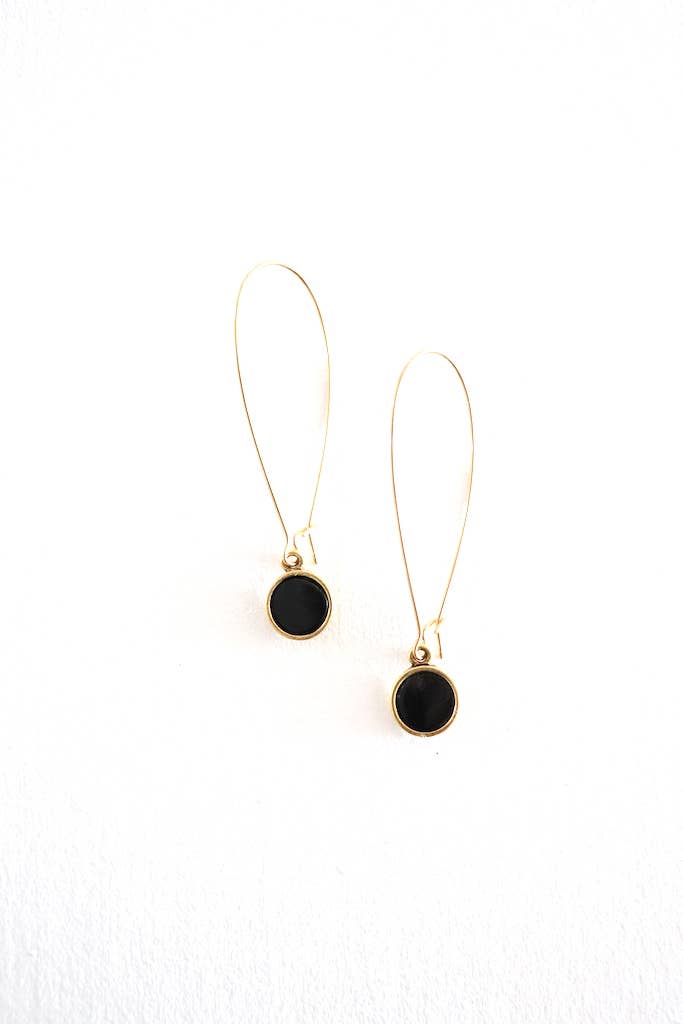 Angie Earrings (Gold Horn)