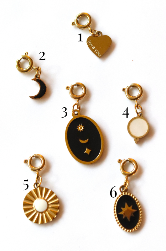 Charms for DIY Charm Necklace-Stainless Steel, Gold Plated12