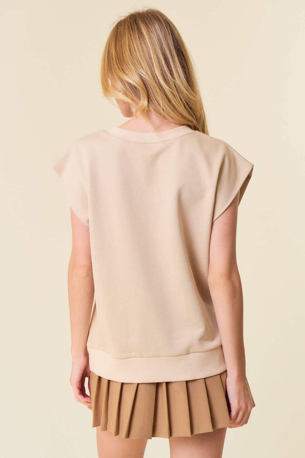COTTON FRENCH TERRY CREW NECK MUSCLE SWEATSHIRT - 44388T