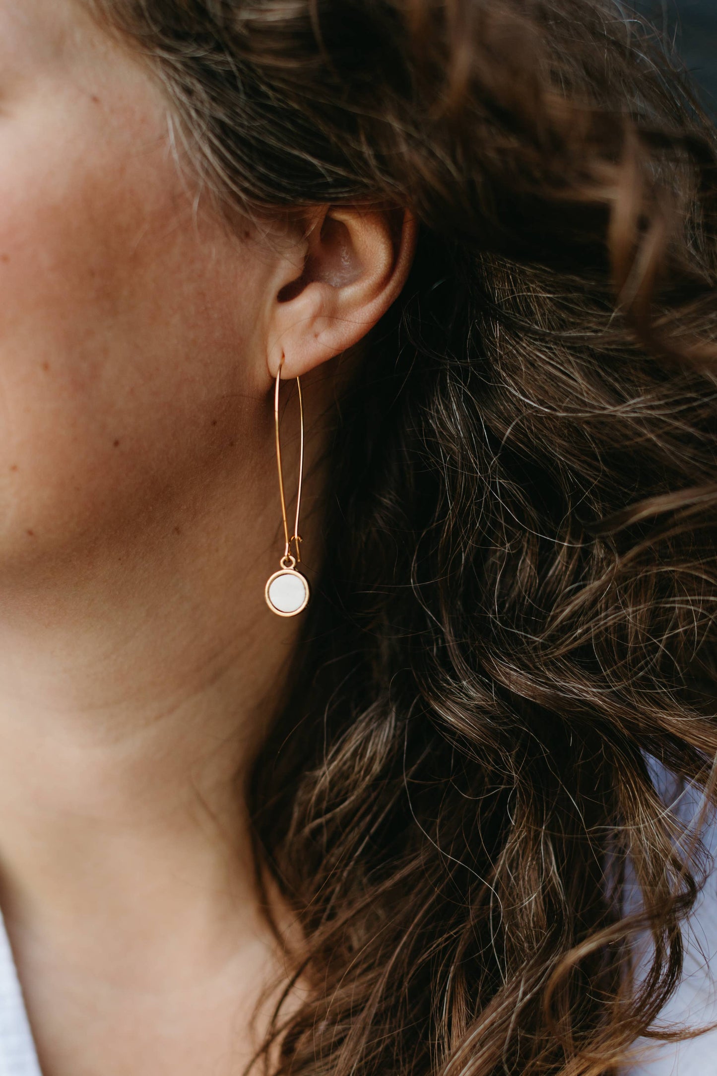 Angie Earrings (Gold Bone)