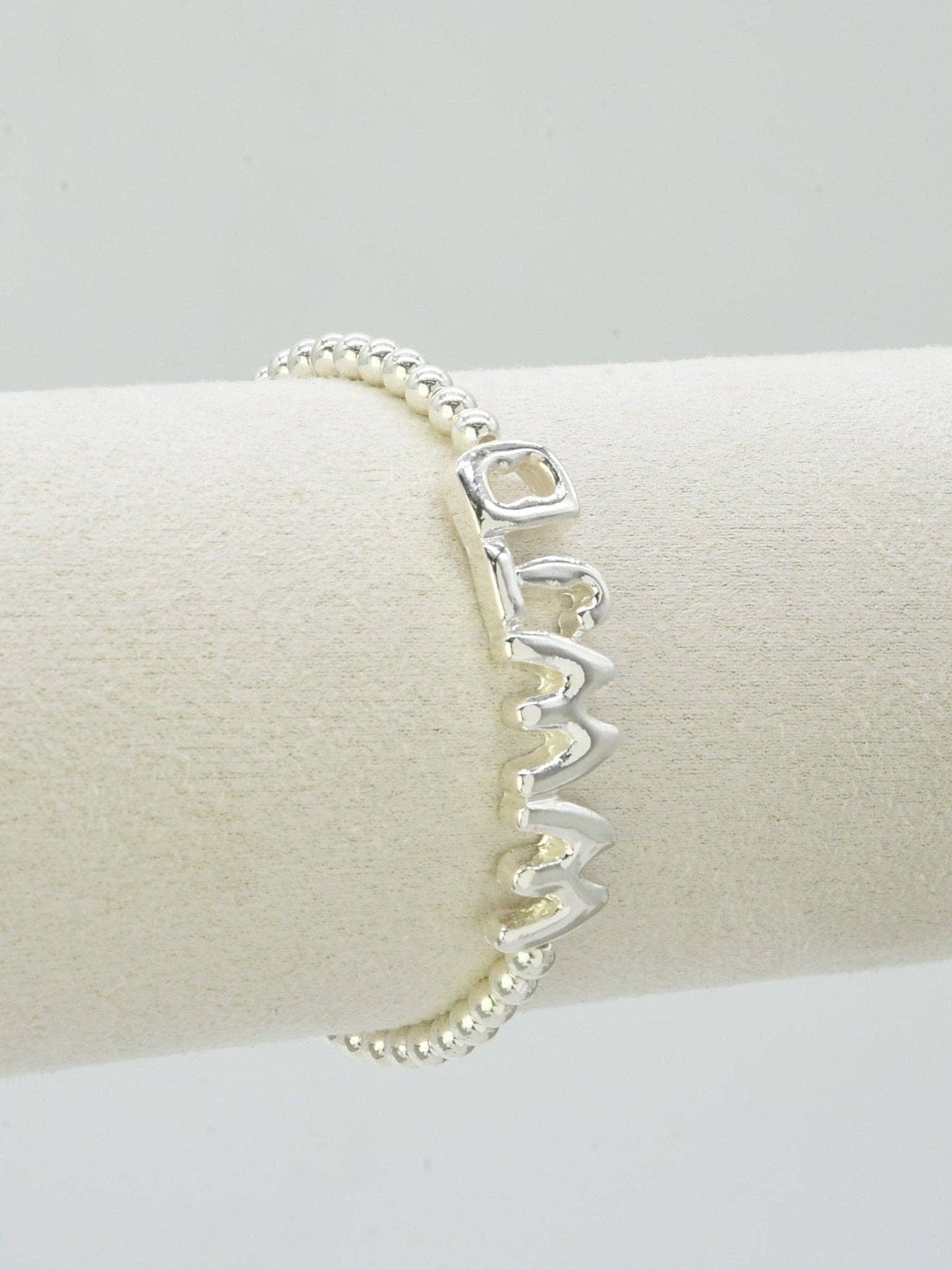 CB2304 WWJD Beaded Stretch Bracelet