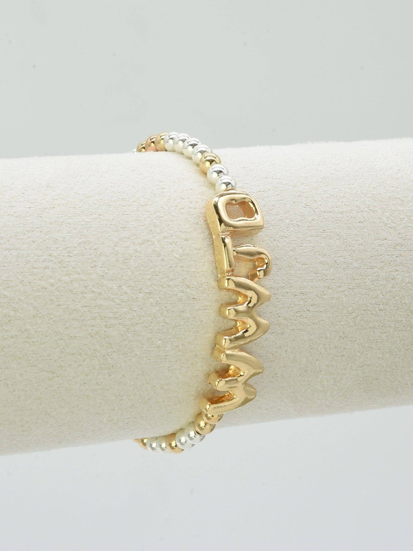 CB2304 WWJD Beaded Stretch Bracelet