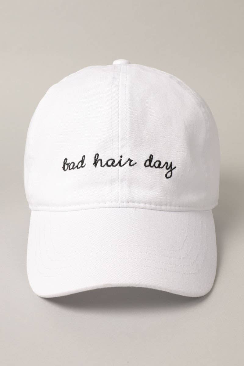 Bad hair day Lettering Embroidery Baseball Cap