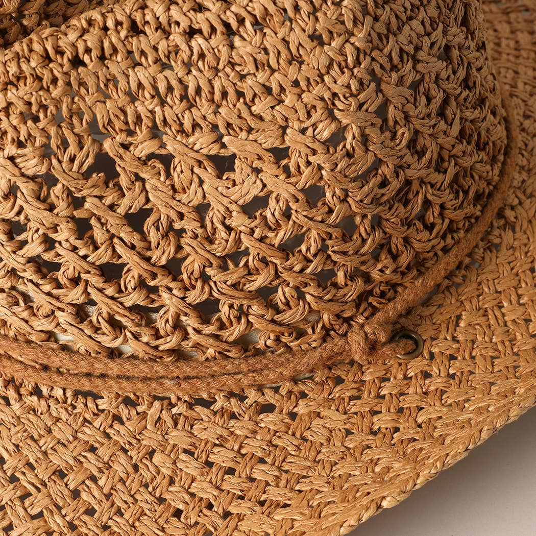 Natural Material Straw Panama Adjustable Sun Hat