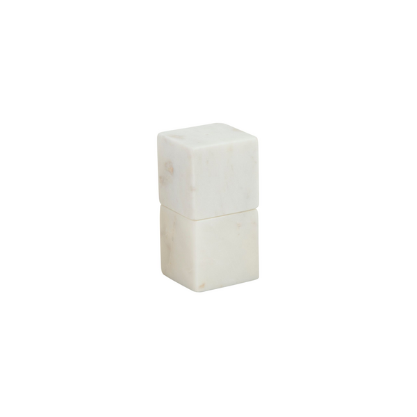 WHITE MARBLE CUBE SALT PEPPER
