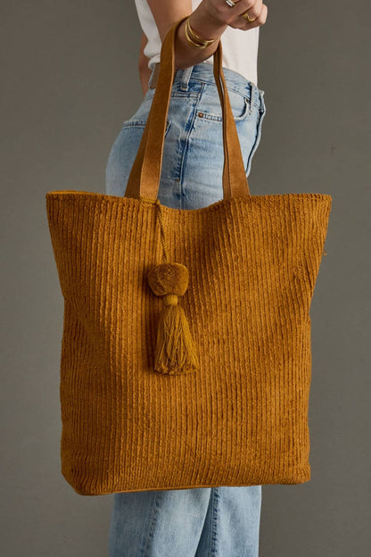 Mustard Corduroy Tote