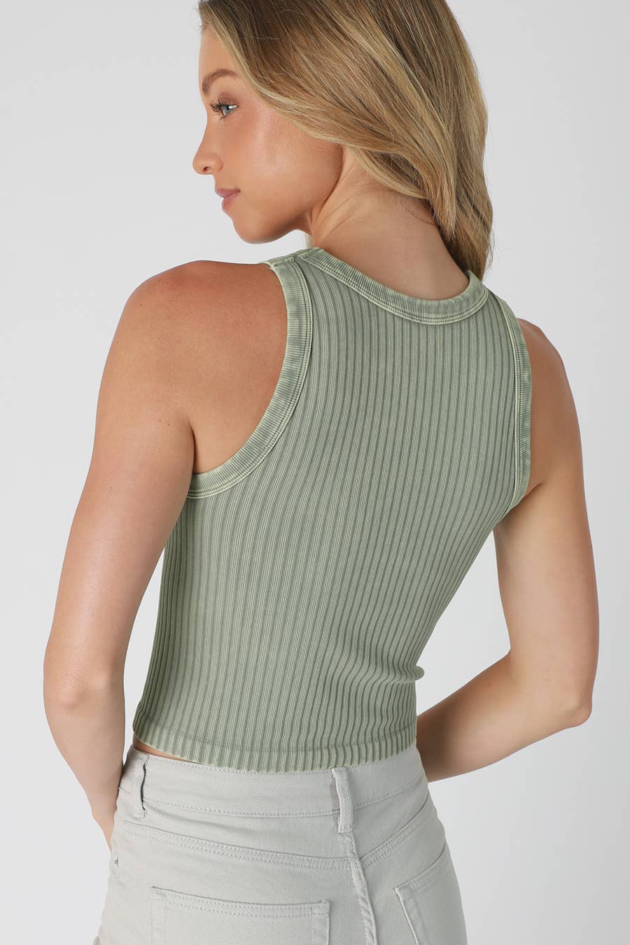 Vintage Wide Ribbed Tank Top