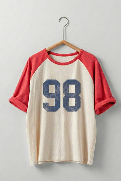 Vintage Varsity Graphic Raglan Baseball Tee