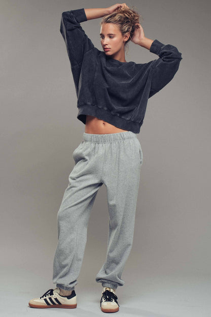 Pigment Washed Relaxed Fit Sweatshirt