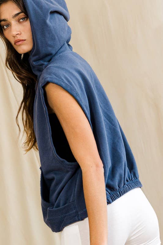 IT2135 Hooied Muscle Pullover
