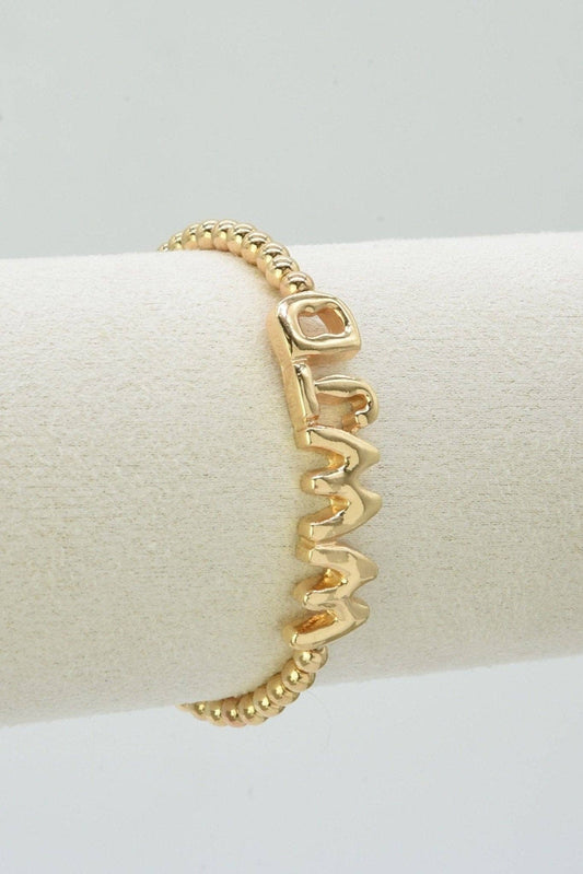 CB2304 WWJD Beaded Stretch Bracelet