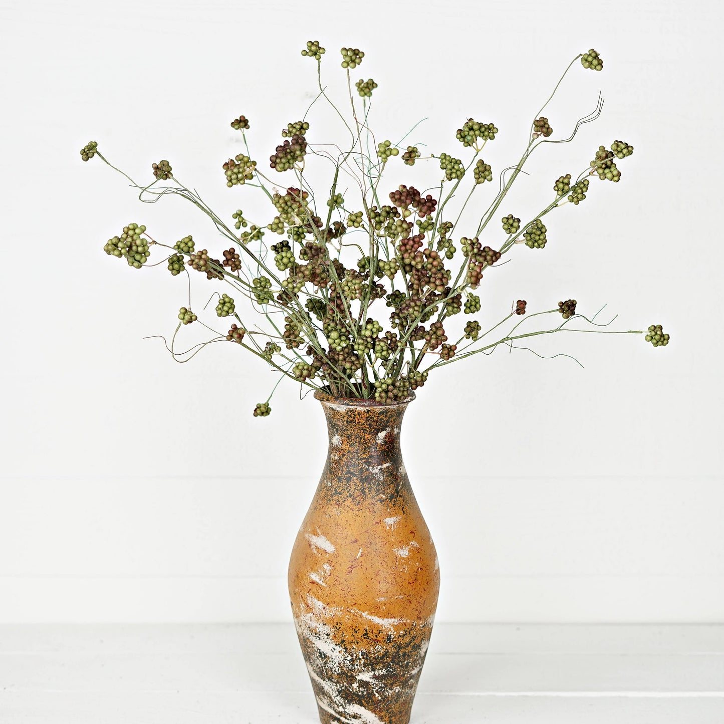 ISB3212Sage- 28in Berry Spray- Sage