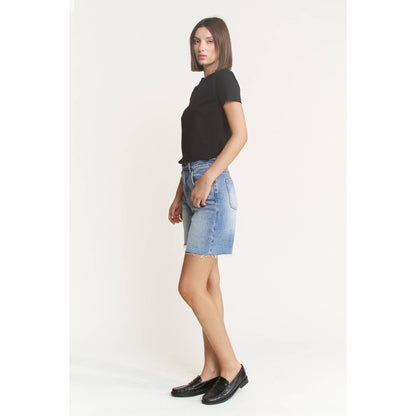 SUPER HIGH VINTAGE RAW HEM BERMUDA