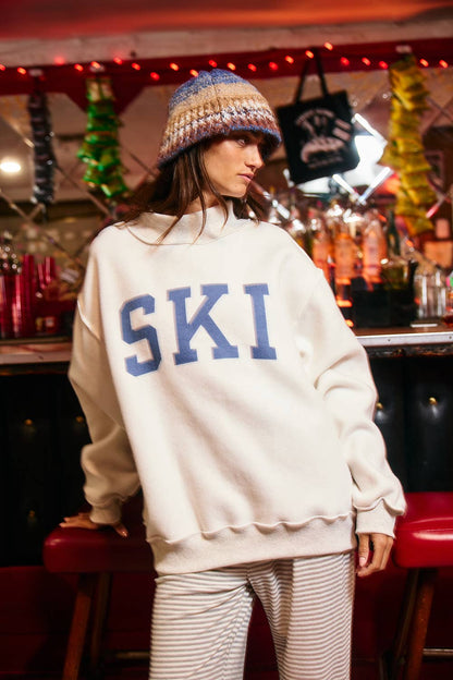 APRES/SKI Reversible Mock-Neck Sweatshirt