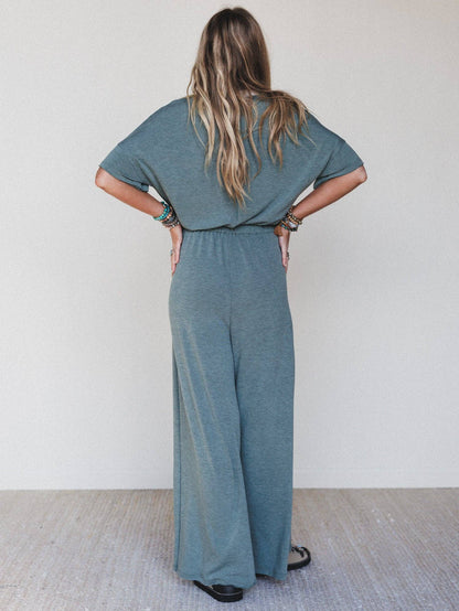 On The Go Jumpsuit - Olive