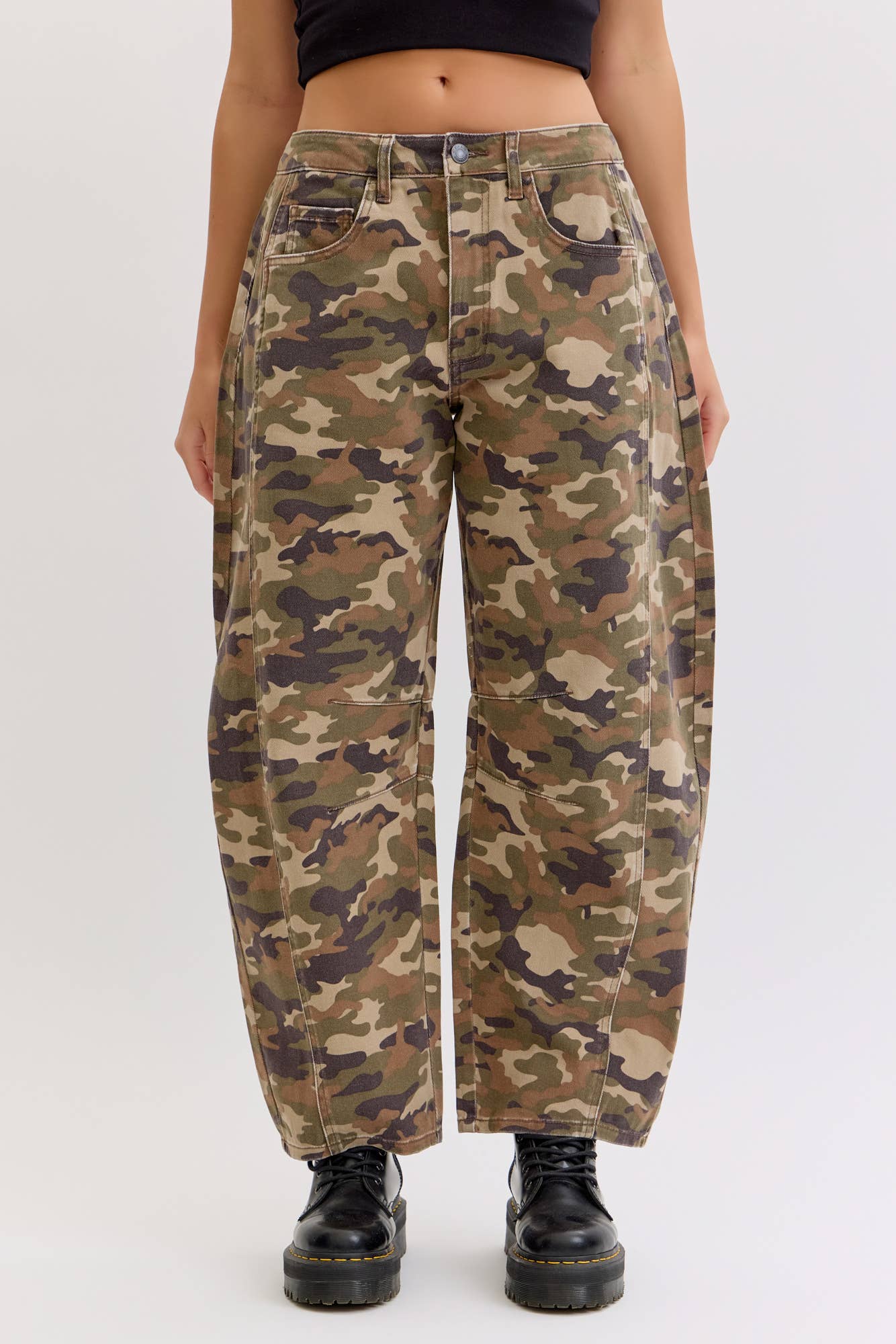 Camo Mid Waisted Barrel Leg [AM79737BR-CMW]