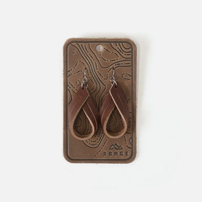 Handcrafted Full-Grain Leather Double Hoop Earrings