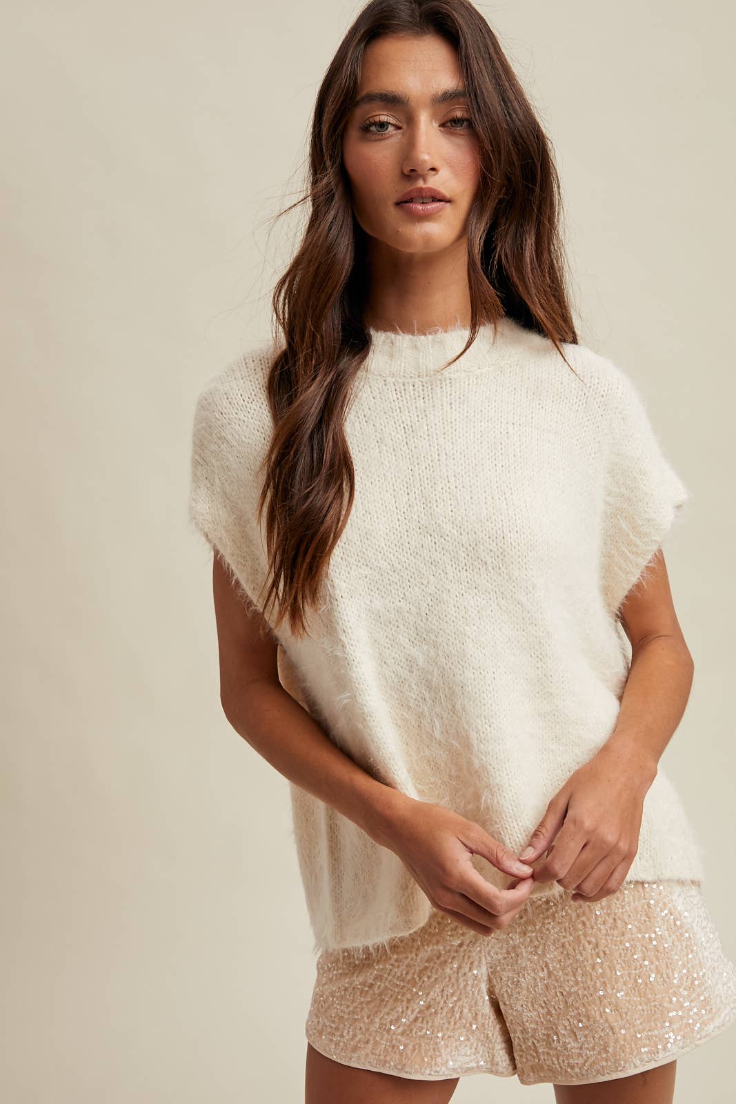 MOHAIR SWEATER VEST / WL25-10900