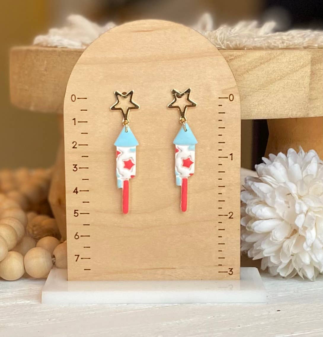 Fourth of July Handmade Earrings | Red White & Blue Earrings