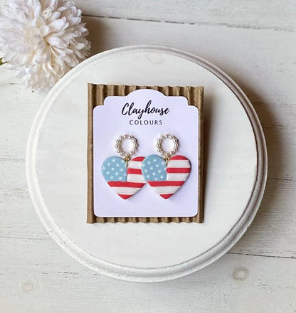 Fourth of July Handmade Earrings | Red White & Blue Earrings