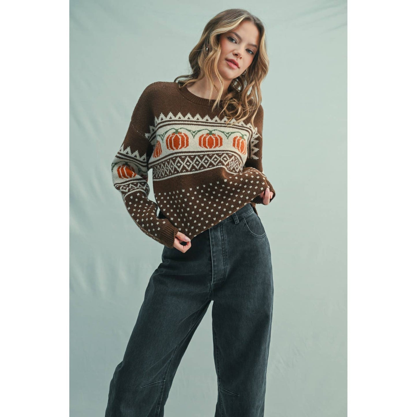 PUMPKIN JACQUARD SWEATER / WL25-11190