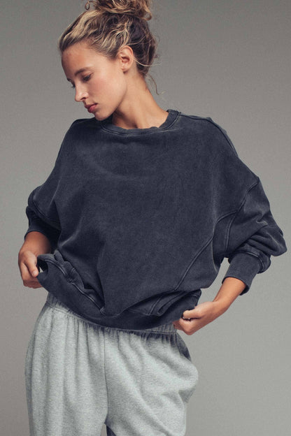 Pigment Washed Relaxed Fit Sweatshirt