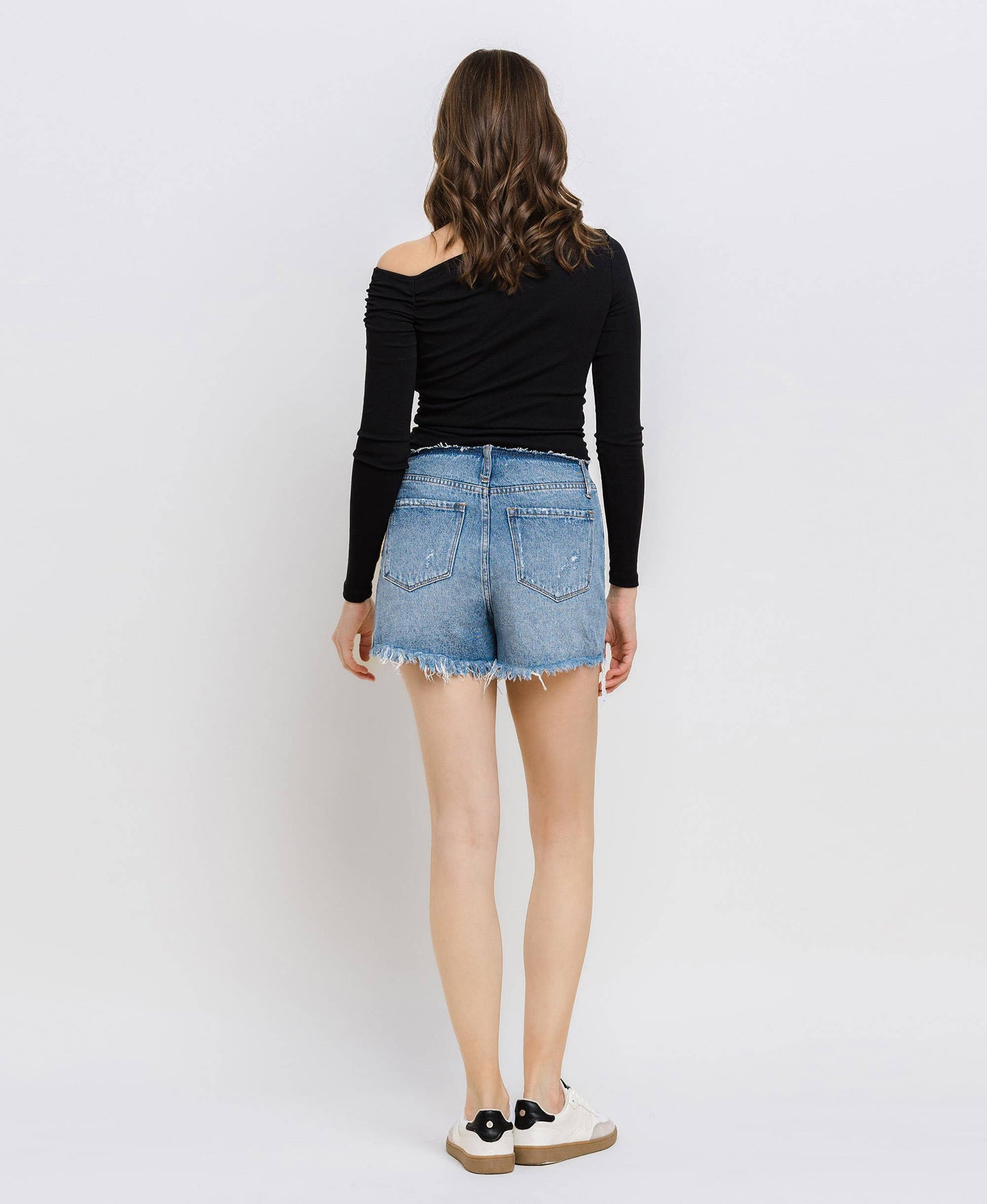 HIGH RISE BANDLESS BOYFRIEND SHORTS T5785