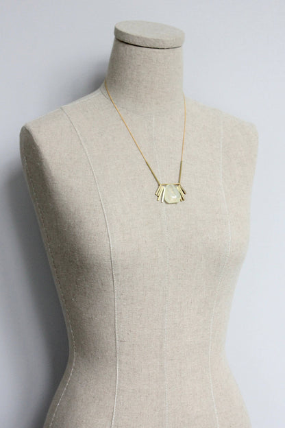 Quartz geometric necklace