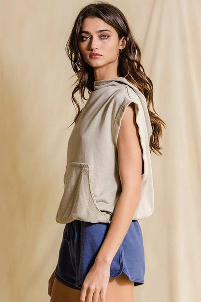 IT2135 Hooied Muscle Pullover
