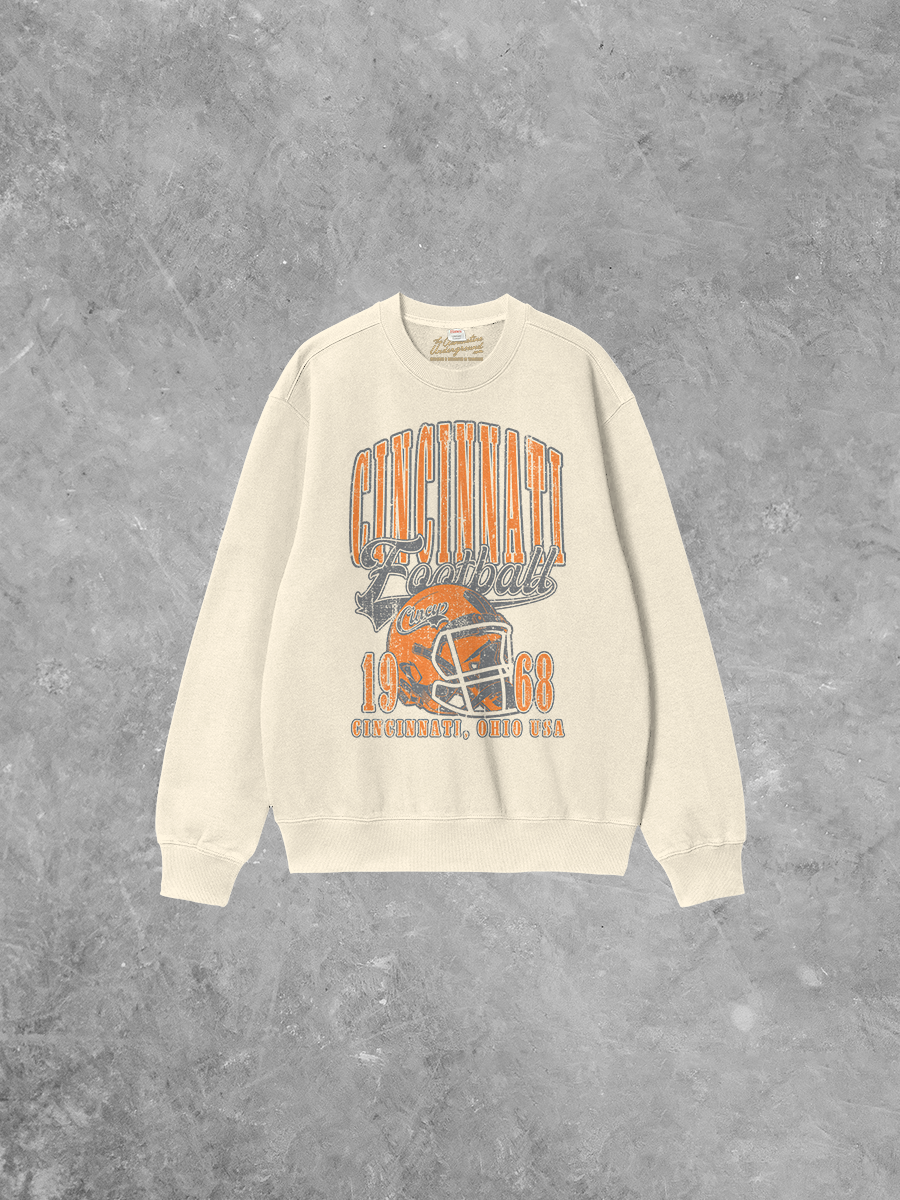 90's Cincinnati Football Boxy Cotton 90's Sweatshirt