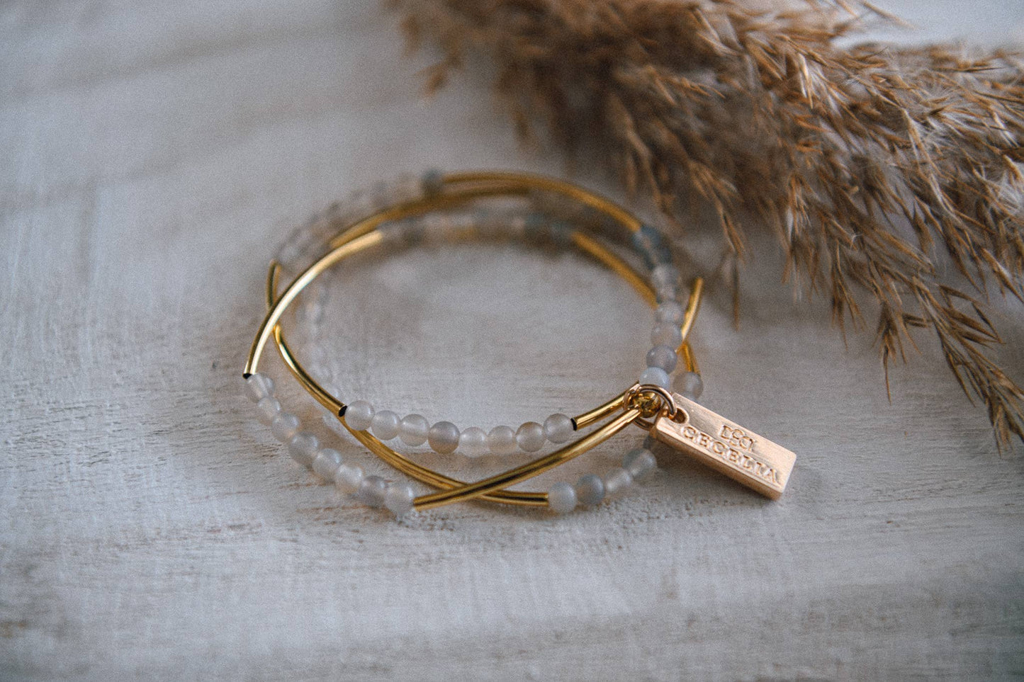 Gemstone and Gold Plated Triple Wrap Bracelets Holiday Gift