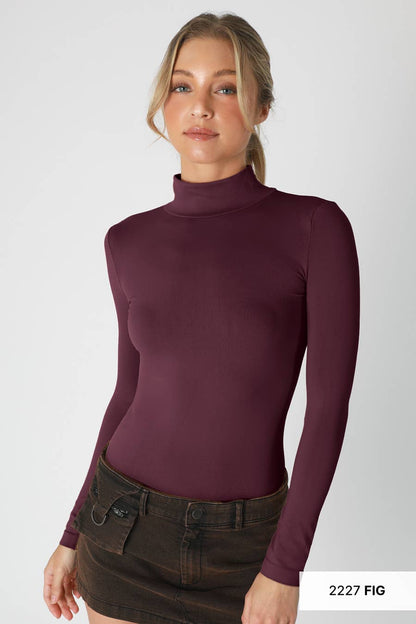Long Sleeve Mock Neck Top