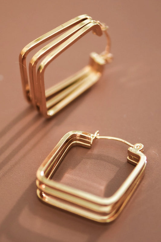 18k Waterproof Non-tarnish Stainless Steel Hoops