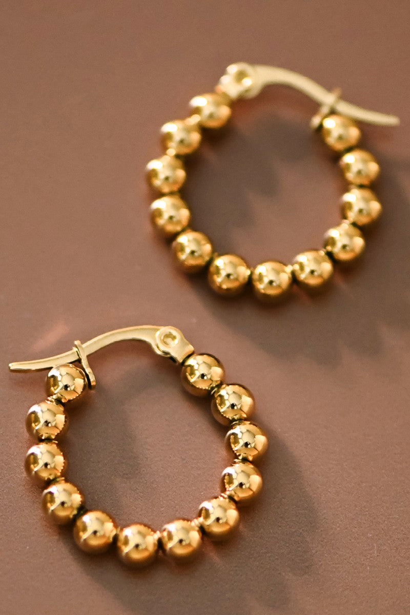18k Waterproof Non-tarnish Stainless Steel Hoops