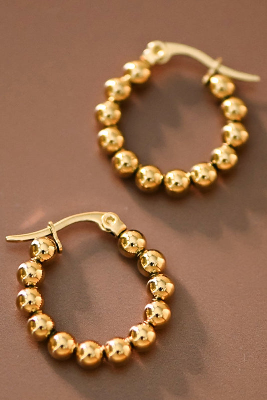18k Waterproof Non-tarnish Stainless Steel Hoops