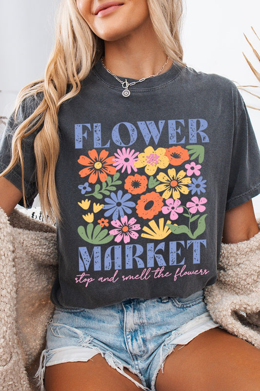 Flower Market Graphic Comfort Colors Tee