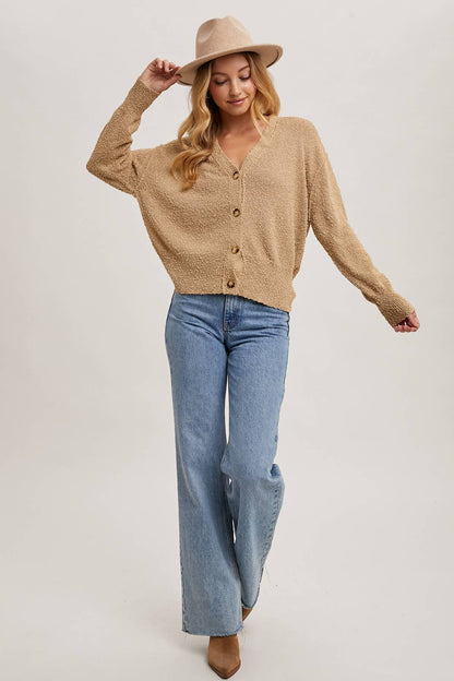 BUTTON DOWN KNIT SWEATER CARDIGAN