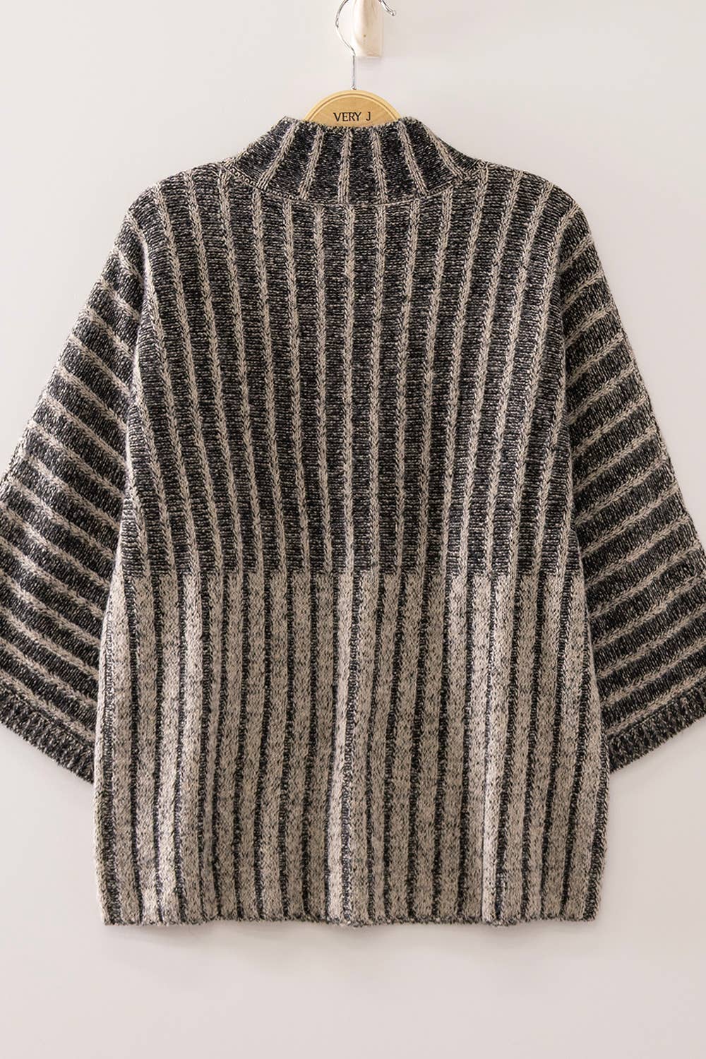 12W3673N-Ribbed Knit Mock Neck Sweater