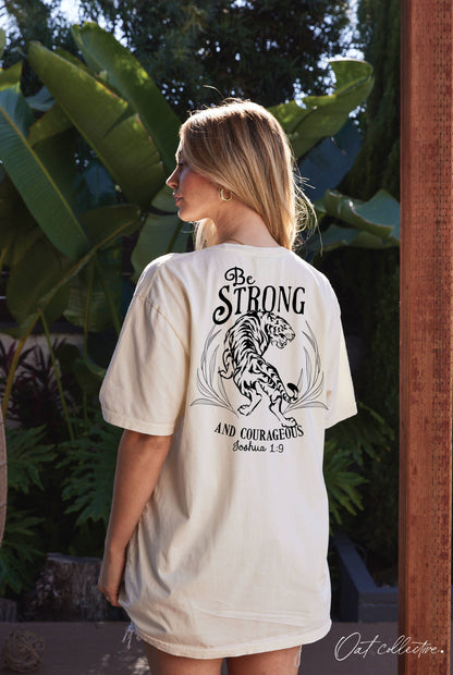 BE STRONG Oversized Graphic Top