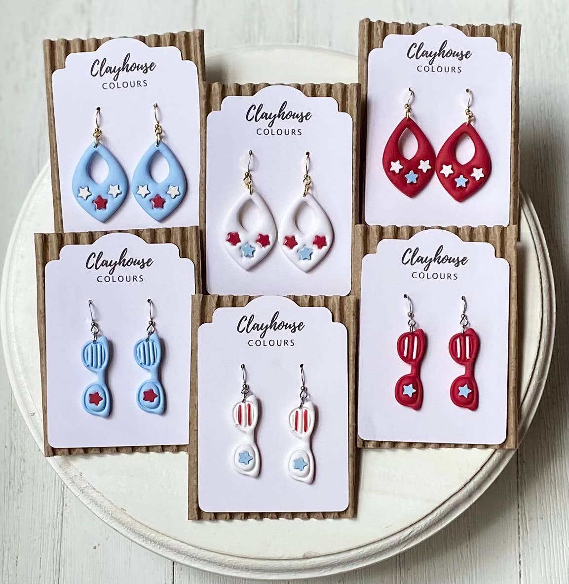 Fourth of July Earrings | Red White & Blue Earrings 