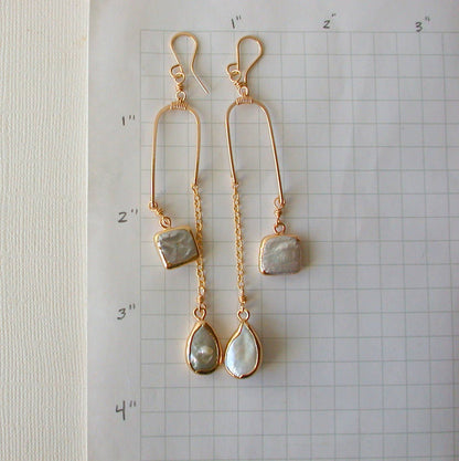 Pearl Balancing Act Earrings.