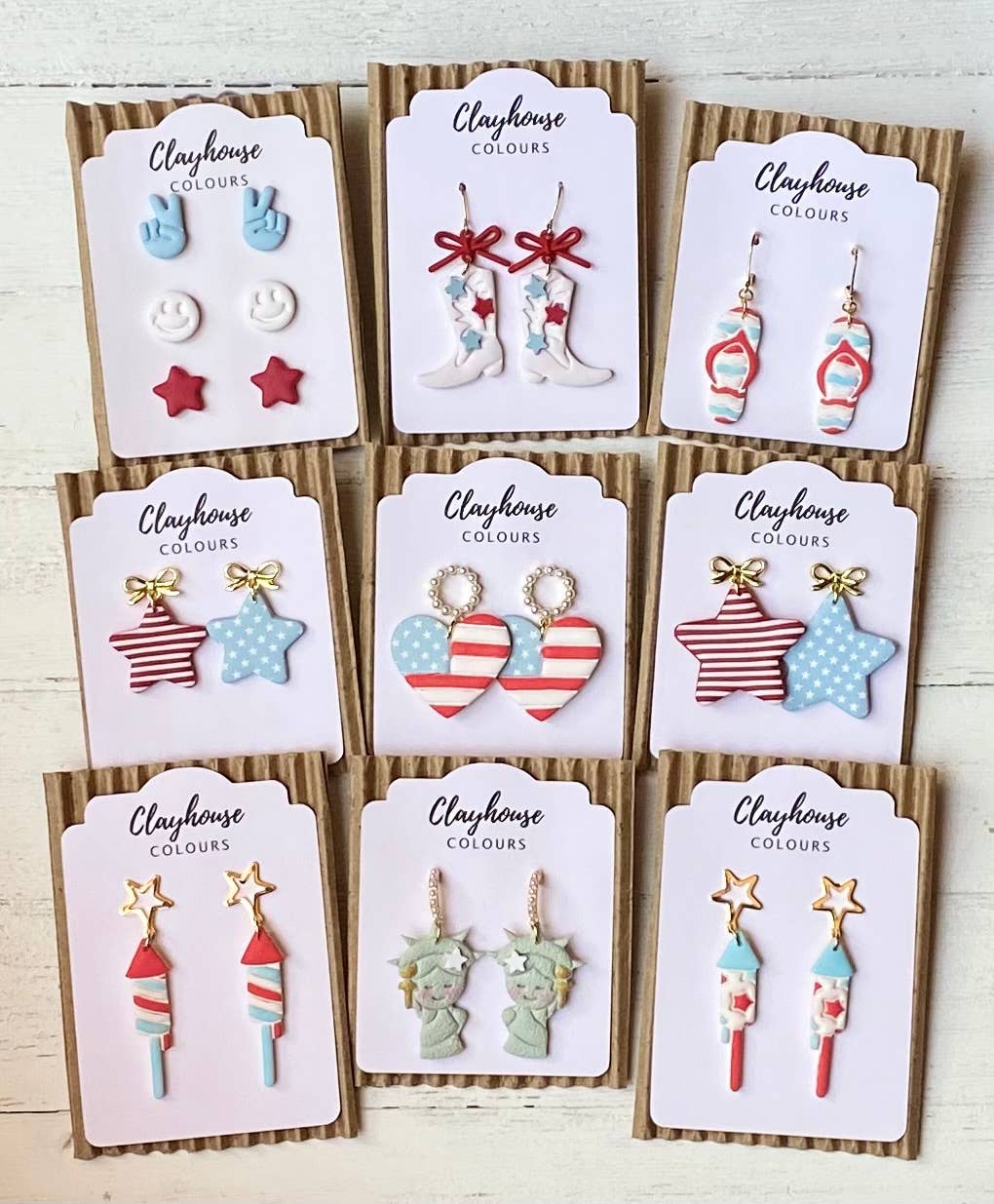 Fourth of July Handmade Earrings | Red White & Blue Earrings