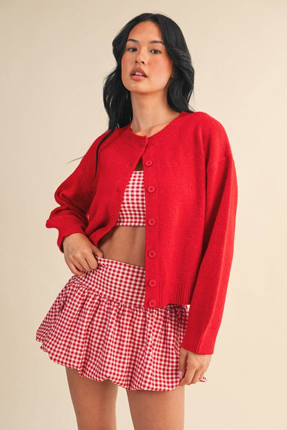 Knit Button Up Cardigan Sweater