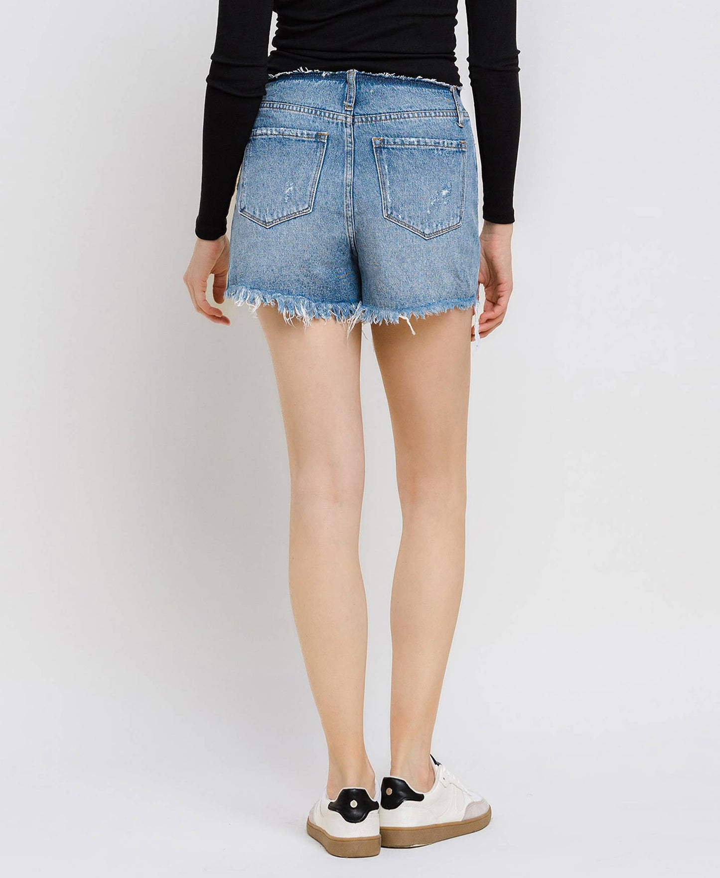 HIGH RISE BANDLESS BOYFRIEND SHORTS T5785