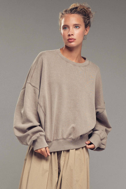 Pigment Washed Relaxed Fit Sweatshirt