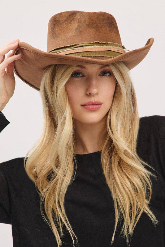 MH0240 Billie Heritage Worn Shapable Cowboy/Fedora Hat
