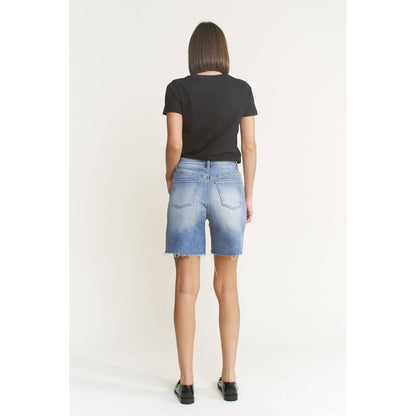 SUPER HIGH VINTAGE RAW HEM BERMUDA