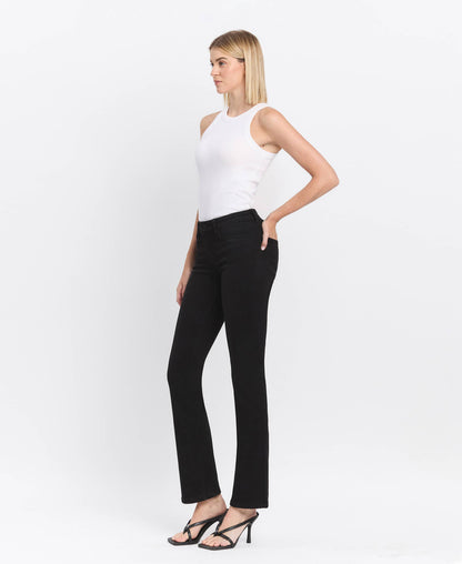 MID RISE BLACK BOOTCUT JEANS LV1171