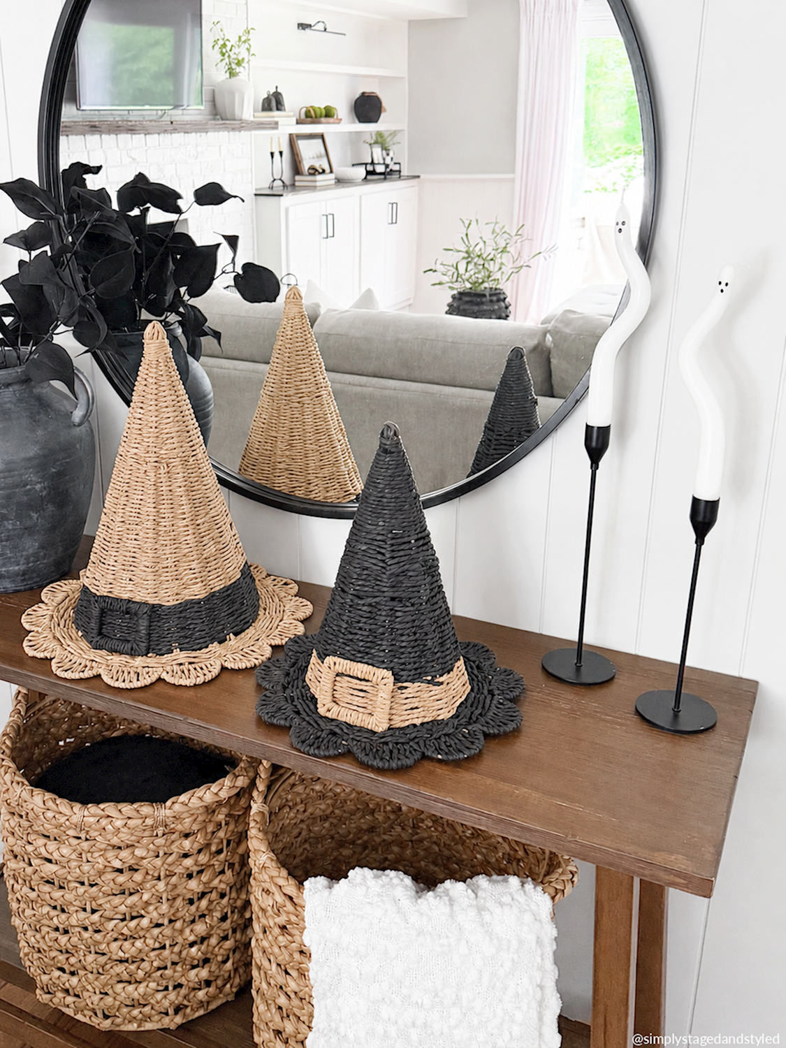 Woven Witch Hat Set